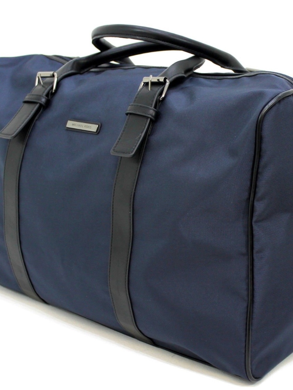 Michael Kors Unisex Jet Set Large Navy Nylon Duffle Travel Bag $220
